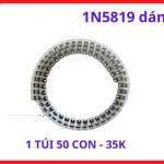 1N5819 SMD 1A 40V Gói 50 Con, Diode Chỉnh Lưu Schottky Tốc Độ Cao, Dùng Trong Mạch Điện Tử Dân Dụng Và Công Nghiệp, linh kiện máy hàn.