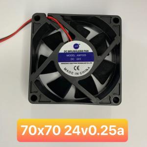 Quạt mini hướng trục 70x70x25mm 24V 0.25A chịu tải tốt, chuyên dụng hút khí nóng và thông gió cho các hộp kỹ thuật nhỏ hẹp hiệu suất cao