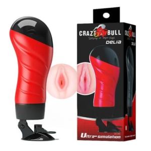 Âm đạo giả Crazy Bull Delia gắn tường có rung, dụng cụ thủ dâm nam thương hiệu Baile, thiết kế màu đỏ đen, 12 chế độ rung theo mô tả cửa hàng, dùng 2 pin AAA, lựa chọn dành cho nam giới trưởng thành yêu thích thiết bị hỗ trợ cá nhân