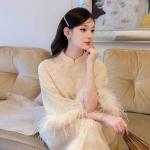 Áo dài nữ cách tân lụa gấm Thái Tuấn cao cấp, thiết kế tinh tế, giá sỉ tận xưởng, phù hợp nhiều vóc dáng, hot trend Tết