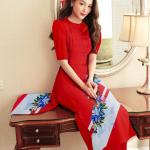 Áo dài tay búp bê tay phồng lụa in 3D cao cấp, mềm mại, thoáng mát, giá sỉ tận xưởng, phù hợp nhiều vóc dáng
