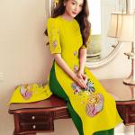 Áo dài tay búp bê tay phồng lụa in 3D cao cấp, mềm mại, thoáng mát, giá sỉ tận xưởng, phù hợp nhiều vóc dáng