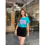 Áo thun nữ cotton in chữ trẻ trung, thiết kế tối giản, phong cách Hàn Quốc, dễ phối đồ, phù hợp đi học, đi chơi, dạo phố, mang lại sự thoải mái và phong cách hiện đại.