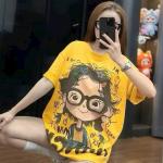 Áo thun nữ cotton thoáng mát in hình cô gái đeo kính, phong cách Hàn Quốc, trẻ trung, dễ phối đồ, phù hợp đi học, đi chơi, dạo phố, tạo điểm nhấn cá tính cho phái đẹp.