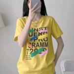 Áo thun nữ in chữ cotton thoáng, freesize trẻ trung, dễ phối quần jean, chân váy, short, phong cách basic hiện đại, phù hợp đi học, đi chơi, dạo phố, giá rẻ cạnh tranh