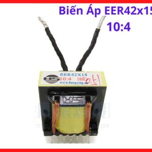 Biến áp xung EER42x15, 10:4 linh kiện cho mạch lái, lõi từ tối ưu từ thông, giảm thiểu nhiễu xung nhịp, hiệu suất ổn định, độ bền cao, cấu tạo chắc chắn, thiết kế chuẩn xác cho bo mạch, ứng dụng rộng rãi trong sửa chữa điện tử dân dụng và công nghiệp
