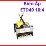Biến áp nguồn xung ETD49 10:4 thiết kế dạng nằm, linh kiện thay thế chuyên nghiệp, chịu tải ổn định, tối ưu hóa công suất, giúp máy hoạt động ổn định, tản nhiệt nhanh, độ bền cao, hàng mới 100%