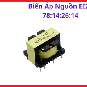 Biến áp nguồn EI28 78,14,26,14, linh kiện điện tử thay thế cho bo mạch nguồn, lõi thép tối ưu, hiệu suất truyền dẫn chính xác, độ bền bỉ cao, vật liệu chịu nhiệt, thiết kế nhỏ gọn, dễ dàng lắp đặt cho các mạch điện tử xung, linh kiện máy hàn.