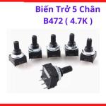 Biến Trở 5 Chân B472 4.7K chất lượng cao, linh kiện điều chỉnh tín hiệu analog ổn định cho bo mạch điện tử, độ chính xác tốt, chân cắm chắc chắn, lựa chọn hàng đầu cho thợ sửa chữa và nhà sáng tạo phần cứng mạch điện