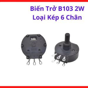 Biến trở công suất 10K 2W loại kép chịu nhiệt độ cao không bị biến đổi trị số điện trở khi hoạt động liên tục trong nhiều giờ, linh kiện thay thế chuẩn xác cho các hệ thống tự động hóa, thiết bị điện, độ bền cao