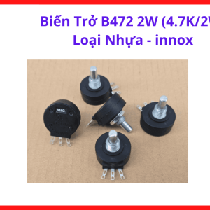 Biến trở B472 2W 4.7K vỏ inox bảo vệ tối ưu lõi điện trở bên trong khỏi tác động ngoại lực, giải pháp nâng cấp độ bền cho mọi hệ thống mạch điện tử, linh kiện chất lượng cao, linh kiện máy hàn.