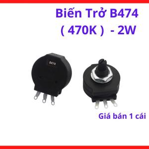 Biến trở B474 470K 2W kết cấu vật liệu chống chịu lực tác động cơ học lớn khi thao tác vặn chỉnh liên tục, linh kiện chuyên dụng cho thợ điện và kỹ sư cơ khí, thiết bị phần cứng, linh kiện máy hàn.