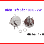 Biến trở sắt 100K 2W giải pháp điều khiển tín hiệu analog tin cậy cho các thiết bị đo lường và bo mạch điện tử công nghiệp, kết cấu vững chắc thách thức thời gian, linh kiện kỹ thuật chính xác