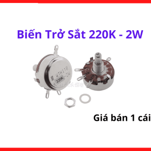 Điện trở thay thế 220K 2W khung sắt gia cường bảo vệ tối ưu lõi điện trở bên ngoài khỏi tác động ngoại lực, khả năng truyền dẫn điện cực kỳ ổn định cho bo mạch, linh kiện cao cấp