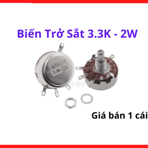 Biến trở sắt 3.3K 2W chất lượng cao dễ dàng lắp đặt và đấu nối trong mọi sơ đồ mạch điện phức tạp, linh kiện hỗ trợ hiệu chỉnh thông số kỹ thuật chuẩn xác, thiết bị điện tử dân dụng
