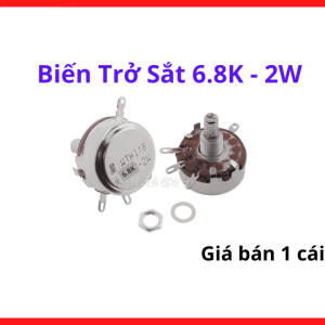 Điện trở tinh chỉnh 6.8K 2W hiệu suất hoạt động ổn định trong dải nhiệt độ rộng, linh kiện thay thế hàng đầu cho các dòng mạch nguồn và thiết bị điện tử công suất, thiết bị chuyên dụng, linh kiện máy hàn.