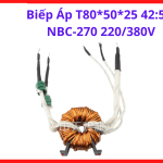 Biếp Áp T80*50*25 42:5:5 NBC-270 220/380V dùng cho máy hàn NBC-270 220V/380V, linh kiện duy trì tín hiệu điều khiển ổn định, nâng cao năng suất, tản nhiệt hiệu quả, linh kiện đồng bộ, đảm bảo độ an toàn cao