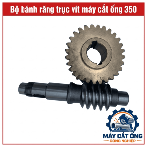 Bộ bánh răng trục vít máy cắt ống 350, phụ tùng truyền động cơ khí thay thế cho cụm máy tương thích, hỗ trợ sửa chữa và bảo trì thiết bị gia công ống thép, inox, cần đối chiếu mã máy và kích thước trước khi đặt mua