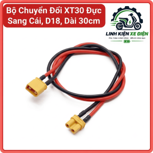 Bộ Chuyển Đầu XT30 Đực Sang Cái D18 30cm, Dây XT30 Male Female 18AWG, Cáp Nguồn Cho Pin LiPo, ESC, Drone FPV, Xe RC, Robot, Mạch Điều Khiển, Thiết Bị Điện Tử Và DC