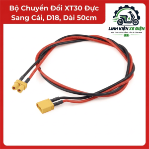 Bộ Chuyển Đổi XT30 Đực Sang Cái D18 Dài 50cm, Dây Nguồn XT30U 18AWG, Cáp Nối Dài Đầu Cắm XT30 2 Pin Cho Pin LiPo, ESC, Drone FPV, Xe RC, Robot, Mạch Điều Khiển Và Thiết Bị Điện Tử, Kết Nối Nhanh Cho Hệ Thống Điện Áp ThấpKẾT NỐI NHANH XT30 đực sang cá