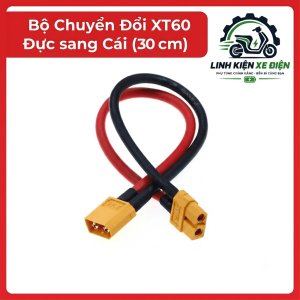 Bộ chuyển đổi XT60 đực sang cái dài 30 cm, dây nối nguồn XT60 cho pin RC, máy bay FPV và thiết bị điện tử tương thích, hỗ trợ kết nối nguồn gọn gàng khi lắp ráp, sửa chữa hoặc thay thế dây nối hiện có