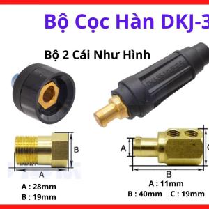 Bộ Cọc Hàn DKJ 35, Jack Kết Nối Dây Hàn, Đầu Cắm Máy Hàn Inverter, Phụ Tùng Máy Hàn Điện Tử Dùng Trong Bảo Trì Thiết Bị Hàn, Hỗ Trợ Thay Thế Nhanh Và Duy Trì Kết Nối Ổn Định, kho linh kiện máy hàn.