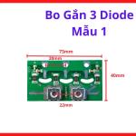 Bo Gắn 3 Diode Mẫu 1, diode chỉnh lưu nguồn máy hàn, linh kiện bảo trì bo mạch inverter, phụ kiện sửa chữa điện tử, linh kiện máy hàn.
