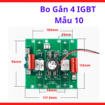 Bo Gắn 4 IGBT Mẫu 10, bo lắp IGBT máy hàn inverter giúp bố trí sò công suất gọn hơn và hỗ trợ tản nhiệt ổn định, linh kiện sửa máy hàn điện tử phổ biến hiện nay