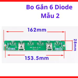 Cụm diode công suất 6 mẫu 2, linh kiện chỉnh lưu máy hàn, phụ kiện bo mạch nguồn, hỗ trợ sửa chữa nhanh thiết bị điện công nghiệp, linh kiện máy hàn.