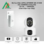 Bộ lưu điện camera 5V 2A APOWER QX2152B, UPS mini chống mất kết nối, pin 1800mAh, dùng liên tục 5 giờ, bảo vệ dữ liệu, cắm trực tiếp an toàn, dễ sử dụng