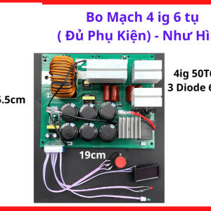 Bo Mạch 4 IG 6 Tụ Đủ Phụ Kiện, Board Máy Hàn Inverter TIG MIG ARC, Main Công Suất 4 IGBT Kèm Tụ Điện, Linh Kiện Máy Hàn Công Suất Lớn, Bo Hàn Dùng Cho Sửa Chữa Máy Hàn, kho linh kiện máy hàn.
