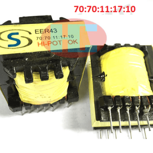 Biến áp nguồn xung EER42x15 70,20,11,17,10 thiết bị hạ áp đa đầu ra, lõi Ferrite giảm nhiễu, hiệu suất truyền dẫn tín hiệu tốt, độ bền cao, vật liệu cách điện chất lượng, thiết kế nhỏ gọn, giải pháp tin cậy cho các ứng dụng bo mạch nguồn xung.