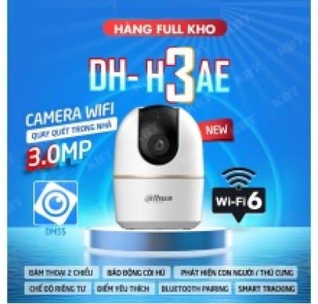 Camera Wifi Dahua DH-H3AE 3.0MP, giám sát toàn cảnh, đàm thoại hai chiều, cảnh báo thông minh, kết nối nhanh, lưu trữ 256GB, hình ảnh siêu nét