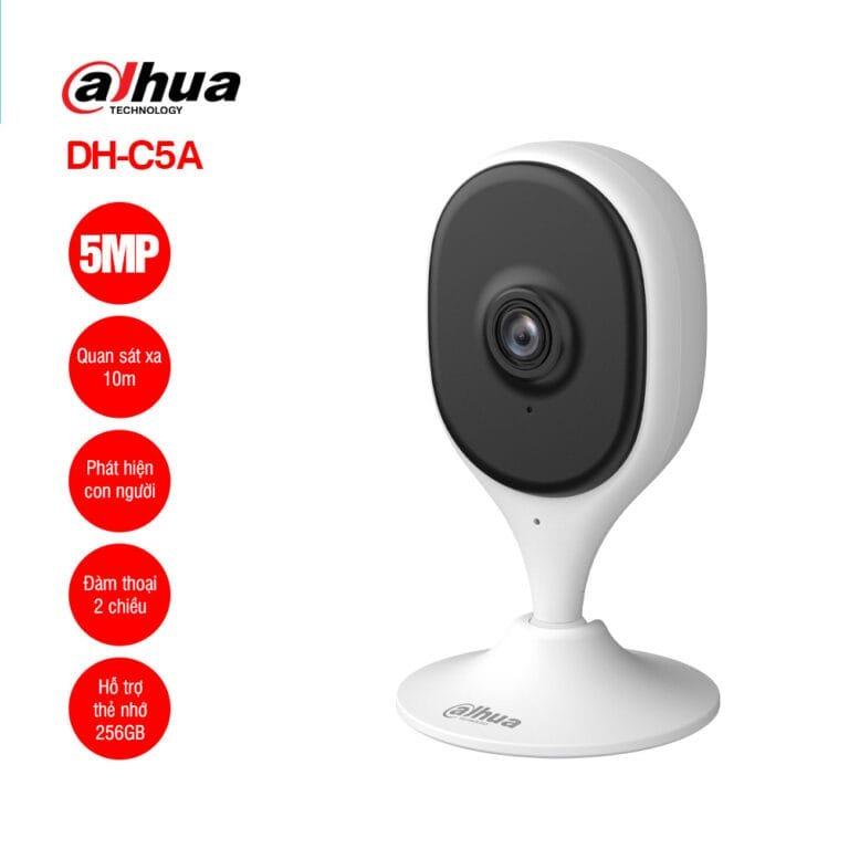 Camera an ninh Dahua Wifi 5MP, quan sát rõ nét, phát hiện chuyển động, âm thanh bất thường, chế độ riêng tư, mic và loa tích hợp, WiFi 6, Bluetooth cài nhanh, đế nam châm tiện lợi