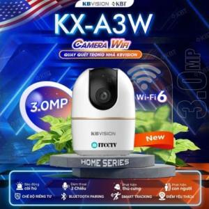 Camera giám sát WiFi 3MP Kbvision, quay quét toàn cảnh 355°, chống ngược sáng DWDR, cảnh báo thông minh AI, kết nối Bluetooth, bảo mật riêng tư cao cấp