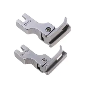 Chân vịt CR1/8N mí phải 3 ly máy may công nghiệp 1 kim, hỗ trợ may sát mép vải gấp viền đều đẹp, chất liệu sắt bền chắc lắp vừa Juki Brother Jack Toyota, phù hợp xưởng may quần áo và thợ chuyên nghiệp cần đường may chính xác