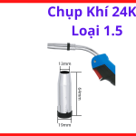 Chụp khí súng hàn MIG 24KD dày 1.5mm, phụ kiện hàn mig dẫn khí ổn định, đầu chụp khí chống rỗ mối hàn, tương thích súng MIG Jasic Weldcom và nhiều dòng phổ biến