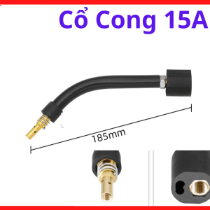 Cổ Cong 15AK Súng Hàn MIG, phụ kiện súng hàn mig mini chuẩn Binzel, cổ cong đồng thau chịu nhiệt ổn định, dùng cho súng MIG CO2 180A hàn cửa sắt và cơ khí dân dụng