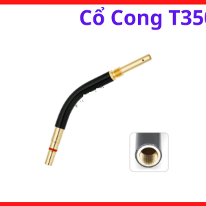 Cổ cong súng hàn MIG 350A loại T350, phụ kiện máy hàn mig hỗ trợ hồ quang ổn định và thao tác linh hoạt trong không gian hẹp