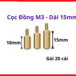 Trụ Đồng Kê Board M3 15mm Gói 20 Cái, Cọc Đồng PCB Dùng Cho Board Điện Tử, Nguồn Xung, Máy Hàn Inverter Và Thiết Bị Điều Khiển