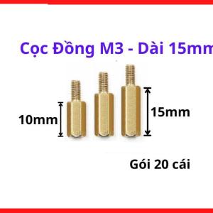 Cọc Đồng Ren M3 Dài 15mm, Trụ Đồng PCB Dùng Cho Máy Hàn Inverter, Thiết Bị Điện Tử Và DIY, kho linh kiện máy hàn.