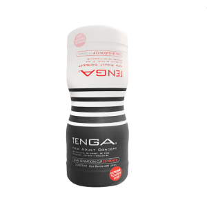 Cốc thủ dâm TENGA DUAL SENSATION CUP Nhật Bản, âm đạo giả nam thiết kế hai đầu với hai cấu trúc Tough và Tender, lõi TPE đàn hồi, gel bôi trơn có sẵn, kích thước 155mm, sản phẩm dùng một lần, không tích hợp rung