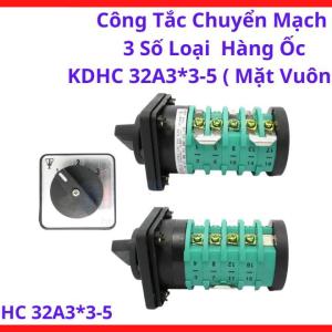 Công Tắc Xoay KDHC 32A3*3-6, Công Tắc Chuyển Nấc 3 Vị Trí, Công Tắc Hàng Ốc Mặt Vuông, Rotary Switch Công Nghiệp, Công Tắc Điều Khiển Máy Hàn, Công Tắc Chọn Mạch Điện, linh kiện máy hàn.