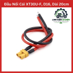 Đầu Nối Cái XT30U-F 16AWG D16 Dài 20cm, Cáp Nguồn XT30U 2 Pin Cho Pin LiPo, ESC, Drone FPV, Xe RC, Robot Và Máy Bay Mô Hình, Dây Kết Nối Nhỏ Gọn Hỗ Trợ Lắp Ráp, Sửa Chữa, Thay Thế Dây Nguồn Và Bố Trí Linh Kiện Điện Tử