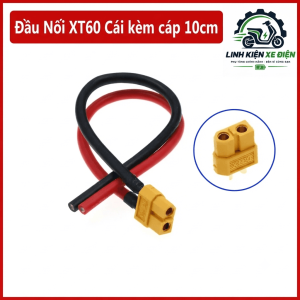 Đầu nối XT60 cái kèm cáp 10cm, jack XT60 female, dây pigtail XT60, đầu nối pin LiPo, dây nguồn ESC, cáp kết nối drone FPV, xe RC, robot, máy bay mô hình, thiết bị DIY và hệ thống nguồn DC, dùng thay thế hoặc lắp ráp