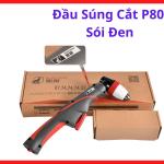 Đầu Súng Cắt Plasma P80 Sói Đen, Mỏ Cắt Plasma 80A 100A Cho Máy Cắt Plasma LGK80 LGK100, Đầu Cong Chịu Nhiệt, Hồ Quang Ổn Định, Phụ Kiện Máy Cắt Plasma CNC Gia Công Inox Sắt Thép Công Nghiệp