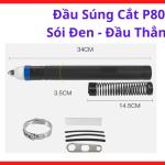 Đầu Súng Plasma P80 Đầu Thẳng Sợi Đen, Tay Cắt Plasma Dùng Cho Máy Plasma Inverter Và CNC, Thiết Kế Thẳng Dễ Quan Sát Đường Cắt, Phù Hợp Gia Công Kim Loại Thực Tế