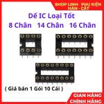 Đế IC 14 chân loại tốt bịch 10 cái chính hãng, chân cắm tròn mạ niken chống rỉ sét dải rộng dùng cho IC logic khuếch đại thuật toán máy hàn điện tử, phụ kiện sửa chữa bo mạch chất lượng tốt giá tốt