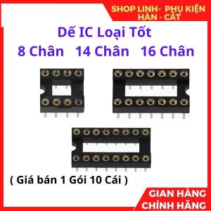 Đế IC 8 chân chân tròn loại tốt bịch 10 cái, linh kiện phụ trợ dải nguồn đơn hiệu suất dẫn điện cao ổn định, phụ kiện chuyên dụng sửa chữa mạch máy hàn điện tử, linh kiện chân cắm xuyên lỗ dễ sử dụng, linh kiện máy hàn.
