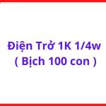 Điện Trở 1KΩ Chân Cắm Công Suất Thấp, Bịch 100 Con, Dùng Cho Board Nguồn, Board Điều Khiển Và Thiết Bị Điện Tử, kho linh kiện máy hàn.